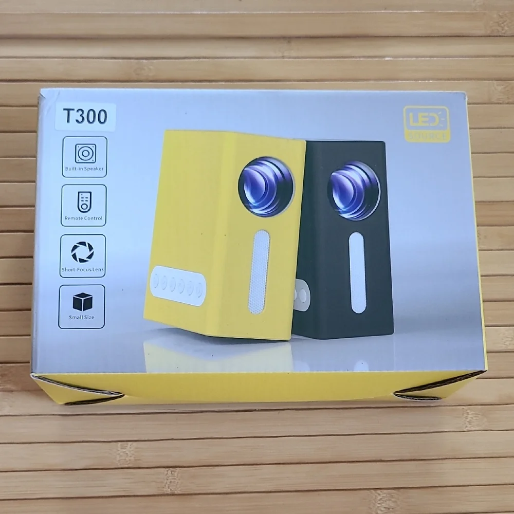 T300 Mini Projector in Yellow and Black